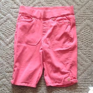 Hot pink jean shorts